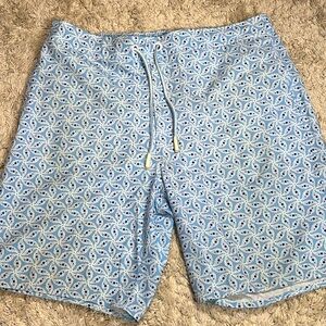 johnnie-O Mens The Half Elastic 9", Lined Surf Shorts, Size XL